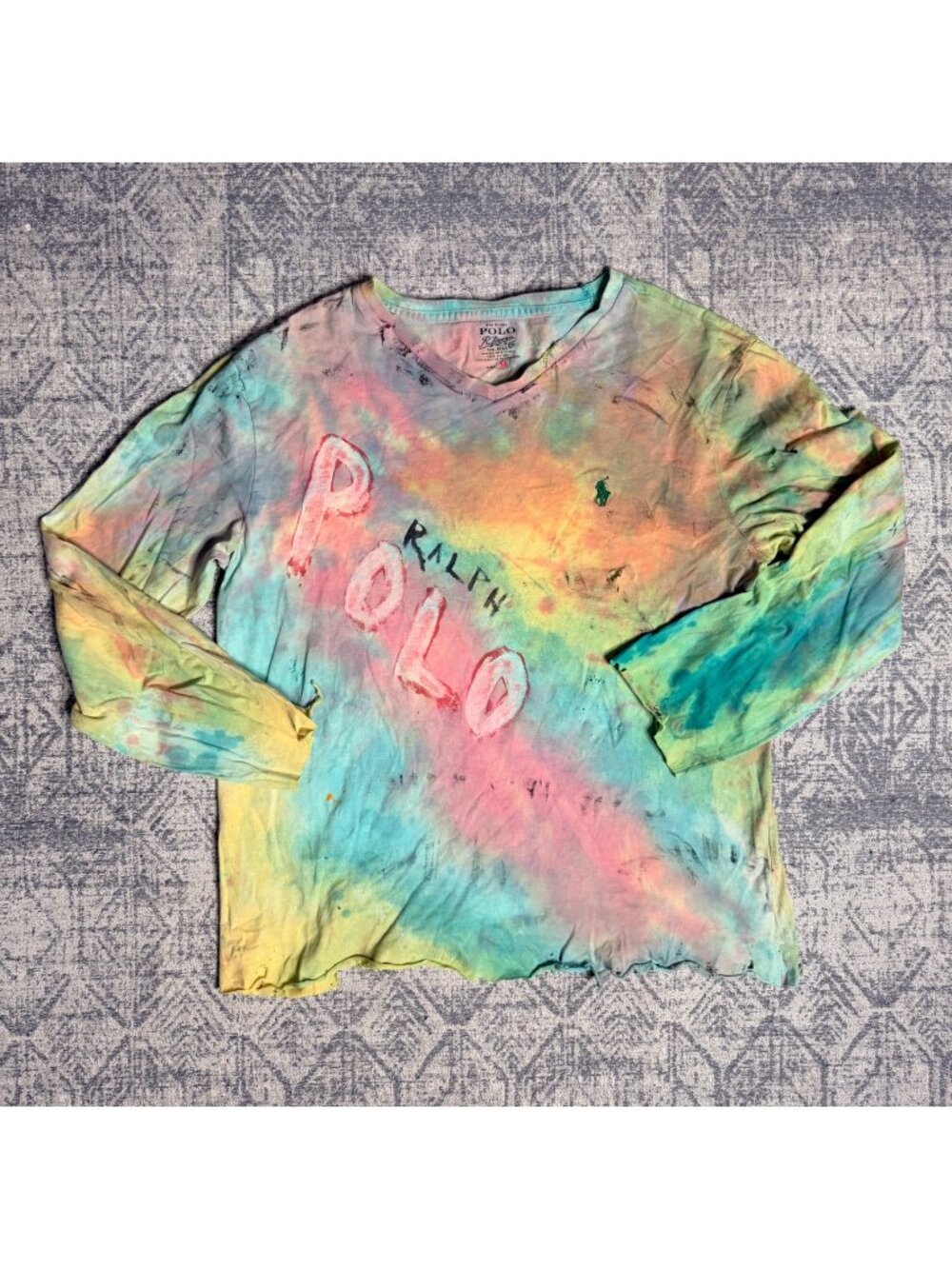 Polo Ralph Lauren x Dro Lab Custom 1/1 Reworked Dyed Distressed Hand Treated LS